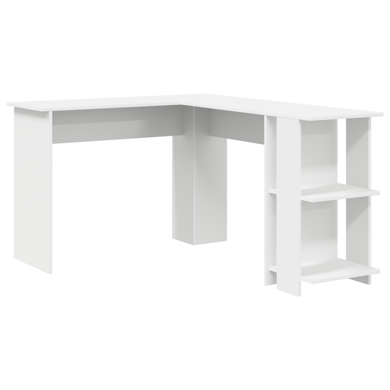 Hoekbureau – Bureau – Computerbureau – Werktafel – Wit – Ruim Werkblad – Duurzaam Gefineerd Hout