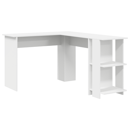 Hoekbureau – Bureau – Computerbureau – Werktafel – Wit – Ruim Werkblad – Duurzaam Gefineerd Hout