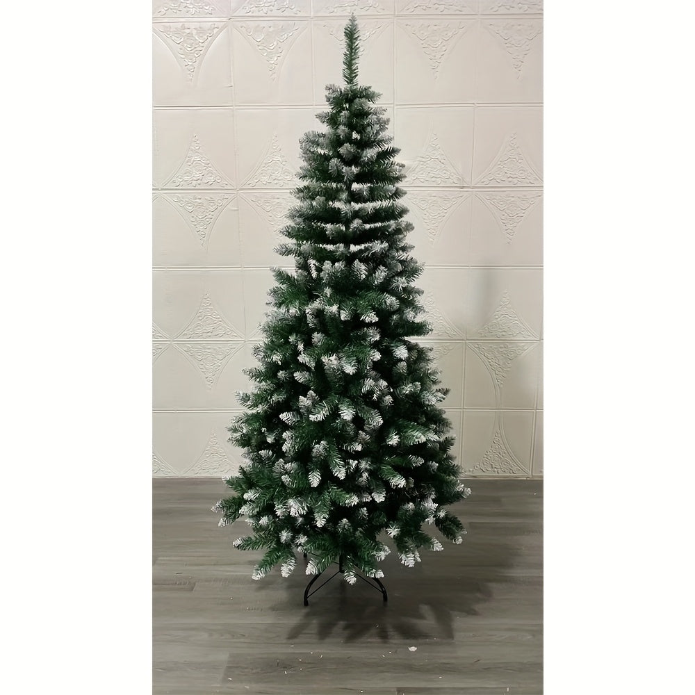 Kerstboom – Kunstkerstboom – Nepboom – Dennenboom – Mini Kerstboom – 120 cm Hoog – Gedeeltelijk Besneeuwd – 220 PVC Takken – Stevige Metalen Standaard
