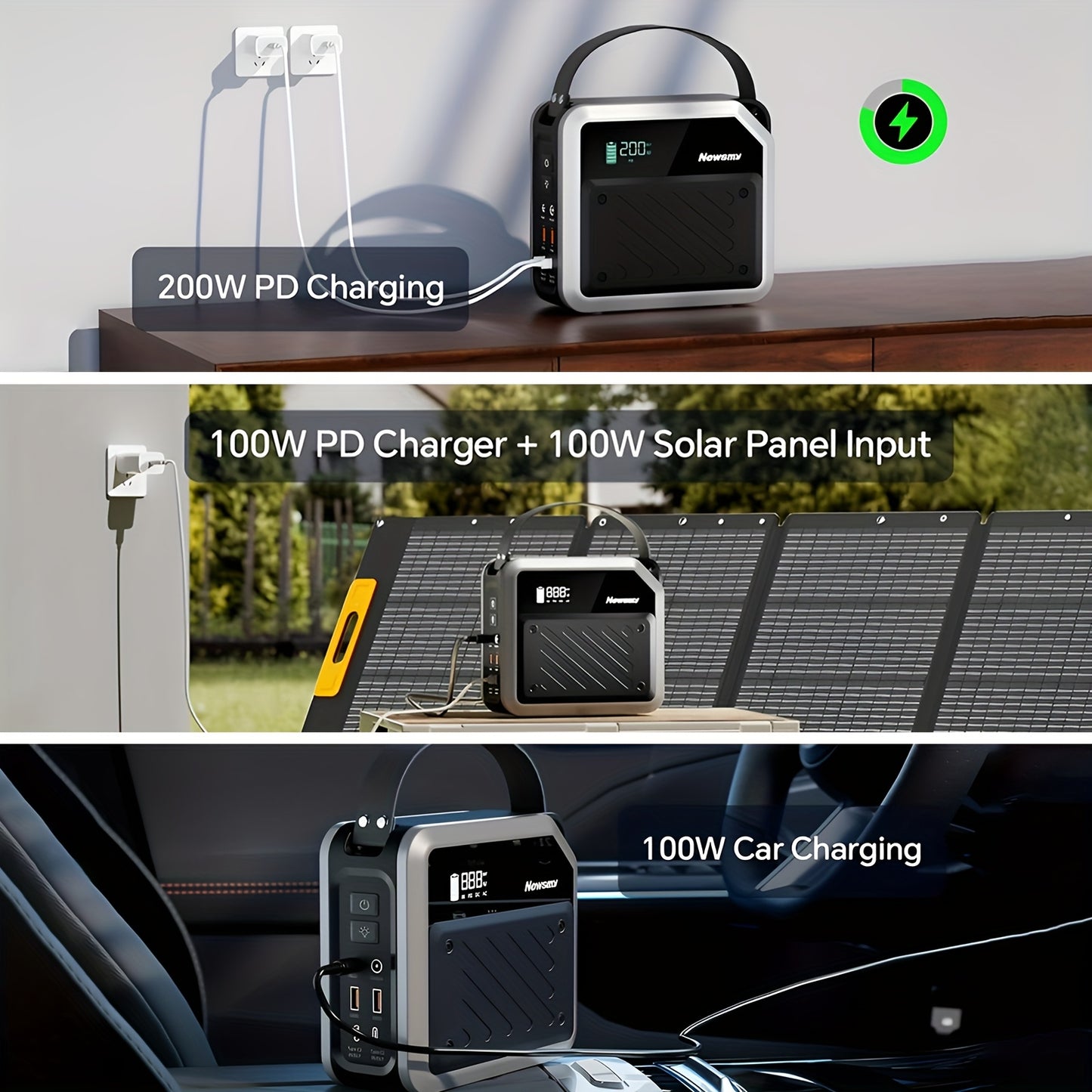 Powerbank – Portable Charger – Power Station – Solar Generator – Camping Accu – 72.000mAh Capaciteit – 100W PD Snelladen