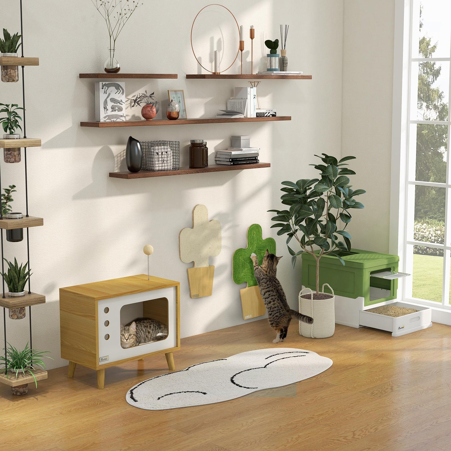 Kattenbak Met Deksel – Kattenbak Dicht – Kattenbak Met Schepje – Gesloten Kattenbak – Kattenbak Plastic – Geurremmend – Inclusief Schepje En Deodorizer