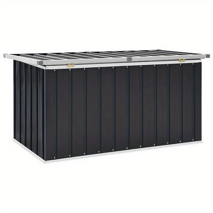 Anthracite Garden Storage Box 129x67x65cm Suitable for Outdoor Use Sturdy and Durable Convenient Storage Simple and Versatile