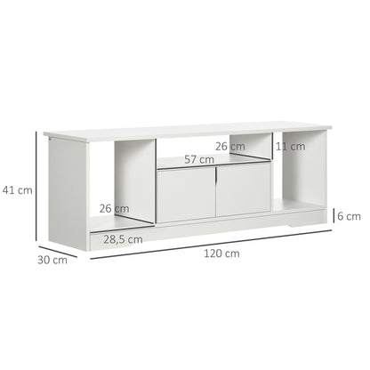 TV-meubel – TV-kast – TV-benk – Televisiekast – Media-meubel – Wit – Compact Design – Spaanplaat – 120x30x41 cm