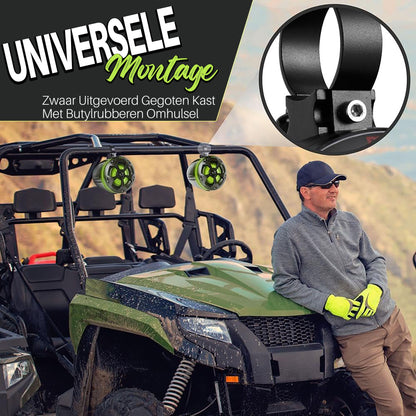 Off-Road Speakers – Mud Speakers – Waterproof Speakers – Marine Speakers – Outdoor Audio Speakers – 800W Krachtige Output – Inclusief LED Verlichting en Afstandsbediening