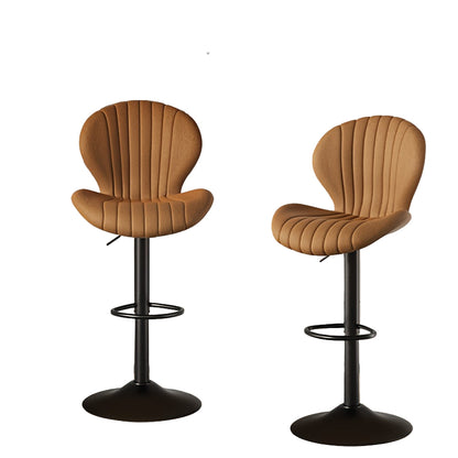 Barstoel – Barkruk – Barkrukken – Barstoel Kruk – Keukenkruk – Verstelbaar – 360° Draaibaar – Met Metalen Frame – Kunstleren Zitvlak – Set Van 2 – Hoge Rugleuning – Comfortabele Schuimvulling