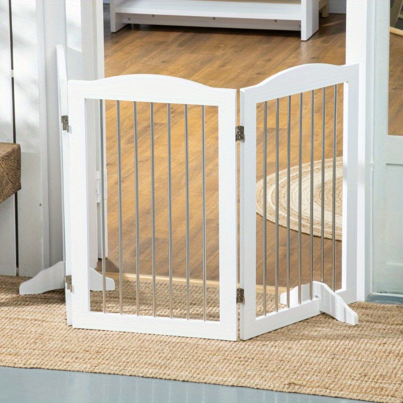 Hondenhek – Hondenbarrière – Traphekje – Huisdierenafzetting – Veiligheidshek – Inklapbaar – Ventilatienet – Weerbestendig – 154x30x80 cm – Stevige Constructie