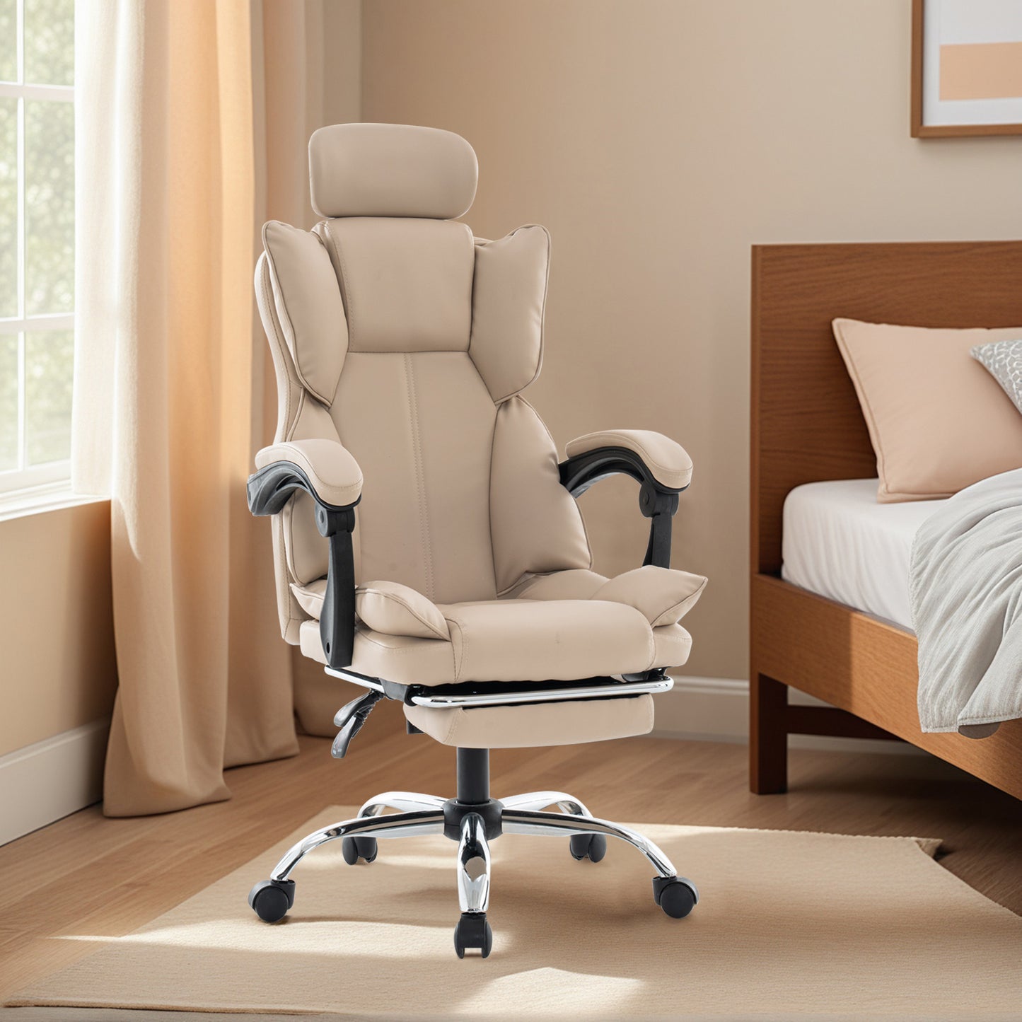 Gamingstoel – Gamestoel – Gaming Chair – Game Stoel – Bureaustoel – Ergonomisch Hoog Rugleuning – Verstelbare Lenden- & Hoofdsteun