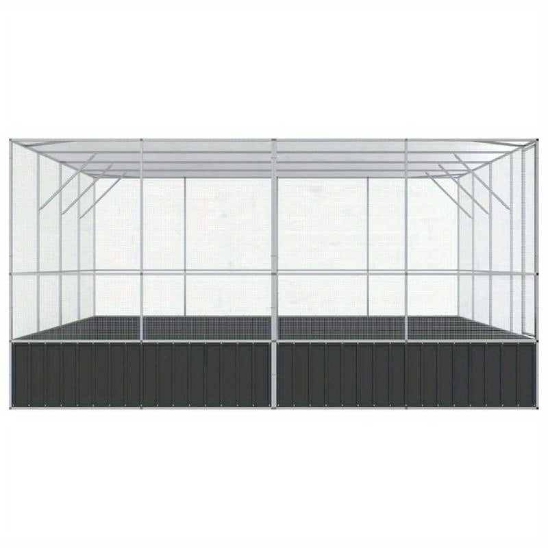 Easy to assemble Silvery bird 418x414x212cm portable steelaasy to clean backyard animal cage