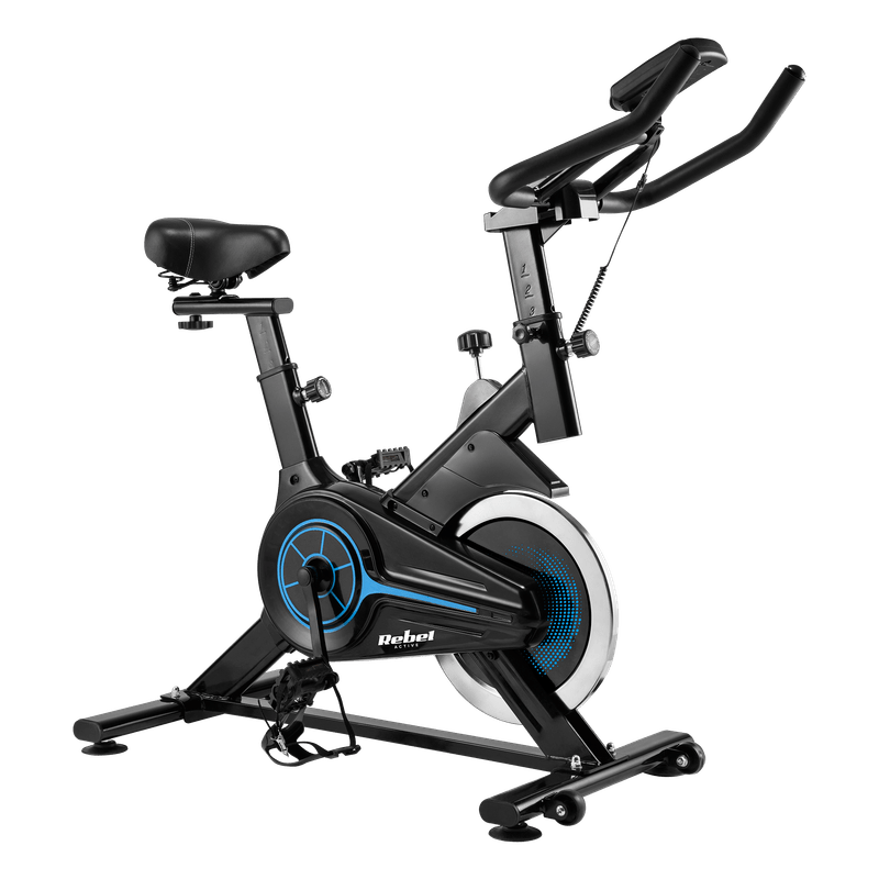 Spinningfiets – Hometrainer – Fitnessfiets – Indoorbike – Trainingsfiets – Verstelbaar Zadel en Stuur – LCD Scherm met Hartslagmeter