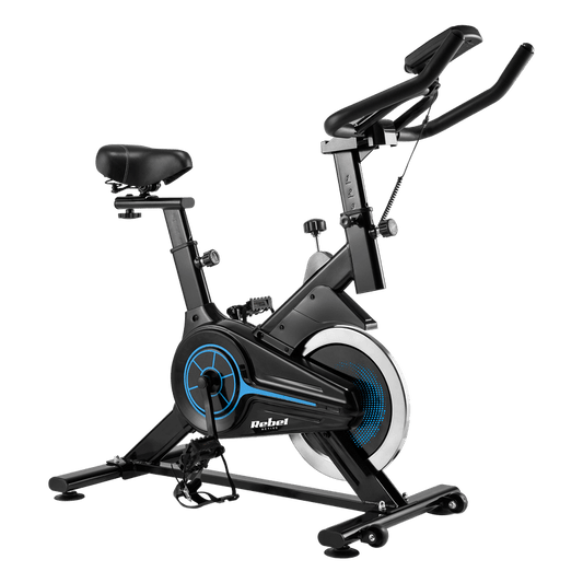 Spinningfiets – Hometrainer – Fitnessfiets – Indoorbike – Trainingsfiets – Verstelbaar Zadel en Stuur – LCD Scherm met Hartslagmeter