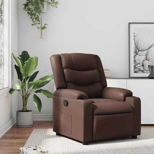 Relaxfauteuil – Verstelbare Stoel – Elektrische Fauteuil – Relaxstoel – Manueel Verstelbaar – Kunstleder Bekleding – 135 Graden Kantelbaar