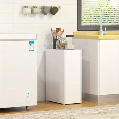 Compact badkamerkastje – badkamermeubel – badkamerkast – opbergkastje – kast met lades – ruimtebesparend – duurzaam hardhout – wit – 47x25x66,5 cm