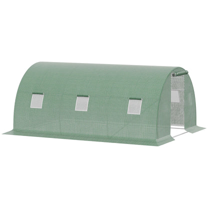 Kaskas – Tuinkas – Groentekas – Plantkas – Serre – Ruime 13,5 m² Tuinkas Tunnel – Stevig Verzinkt Stalen Frame en UV-bestendige PE Afdekking
