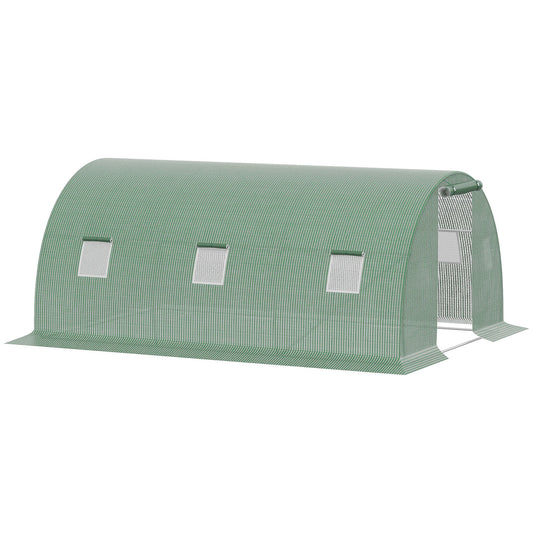 Kaskas – Tuinkas – Groentekas – Plantkas – Serre – Ruime 13,5 m² Tuinkas Tunnel – Stevig Verzinkt Stalen Frame en UV-bestendige PE Afdekking