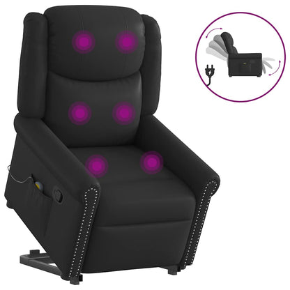 Elektrische Relaxstoel – Elektrische Stoel – Relaxfauteuil – Liftstoel – Zitstoel – Elektrisch Verstelbaar – Liftfunctie Voor Makkelijk Opstaan – Zwart Kunstleer