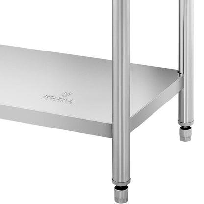 Werkbank – Werktafel – Werkbank Met Opbergruimte – RVS Werkbank – Stalen Werktafel – 200x60 cm – Verstelbare Poten
