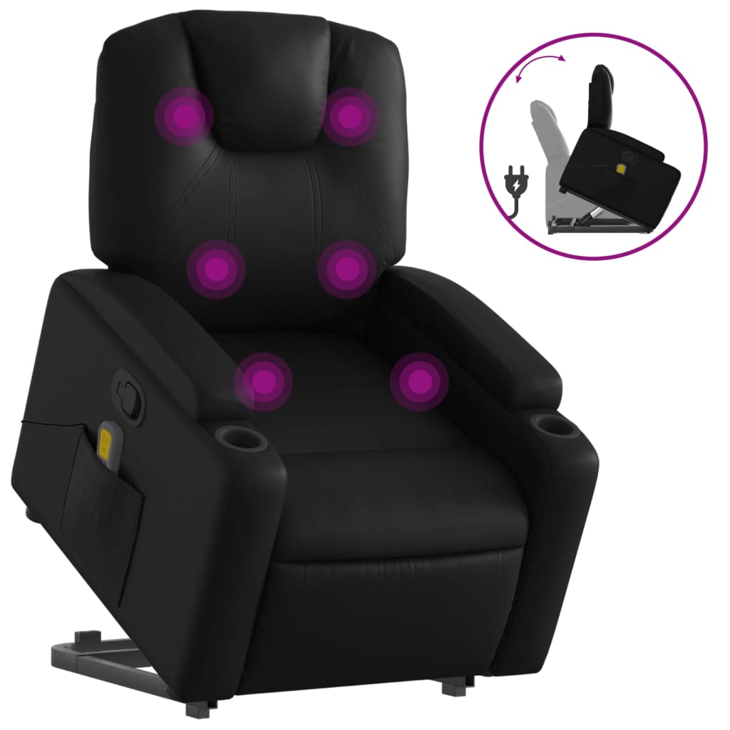 Sta-op-stoel – Liftstoel – Elektrische Fauteuil – Relaxstoel – Gezinsstoel – Verstelbare Rugleuning – Comfortabel Kunstleer
