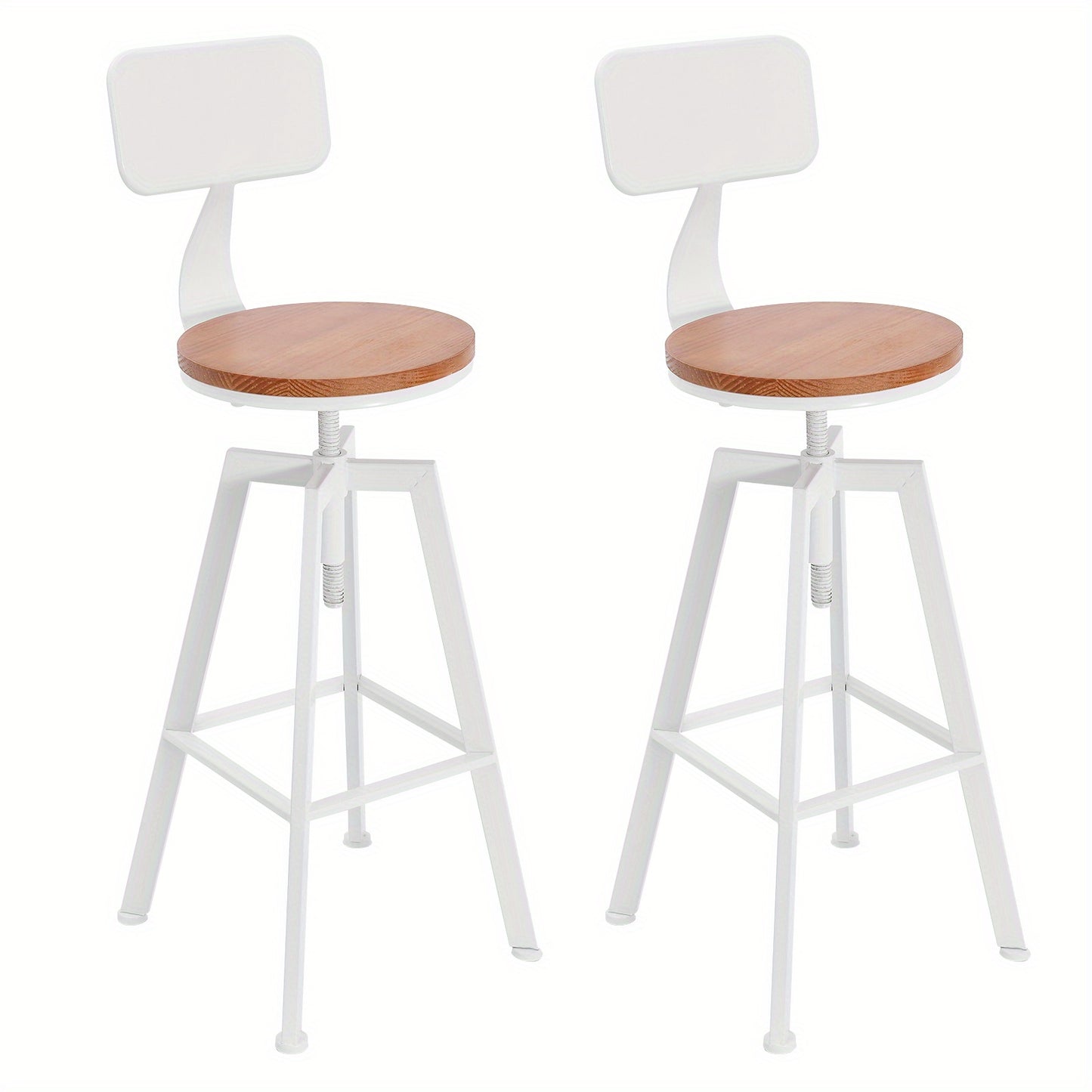 Barstoel – Barkruk – Barstoelset – Keukenstoel – Eetkamerstoel – Modern Design – Hoogteverstelbaar 63-83 cm – Metalen Frame