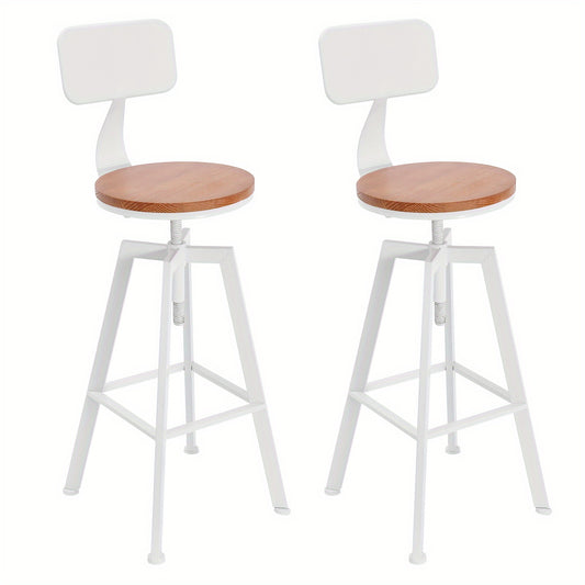 Barstoel – Barkruk – Barstoelset – Keukenstoel – Eetkamerstoel – Modern Design – Hoogteverstelbaar 63-83 cm – Metalen Frame