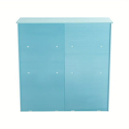 Boekenkast – Boekenrek – Opbergkast – Wandplank – Tijdschriftenrek – 3-laags – Lichtblauw – Duurzaam Kunststof – 30 Kg Draagkracht Per Plank