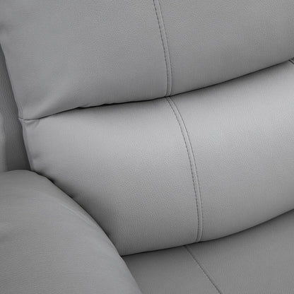 Relaxfauteuil – Relaxstoel – Zitzetel – Tv-stoel – Fauteuil Grijs – Verstelbare Rugleuning – Draaibare Voetensteun