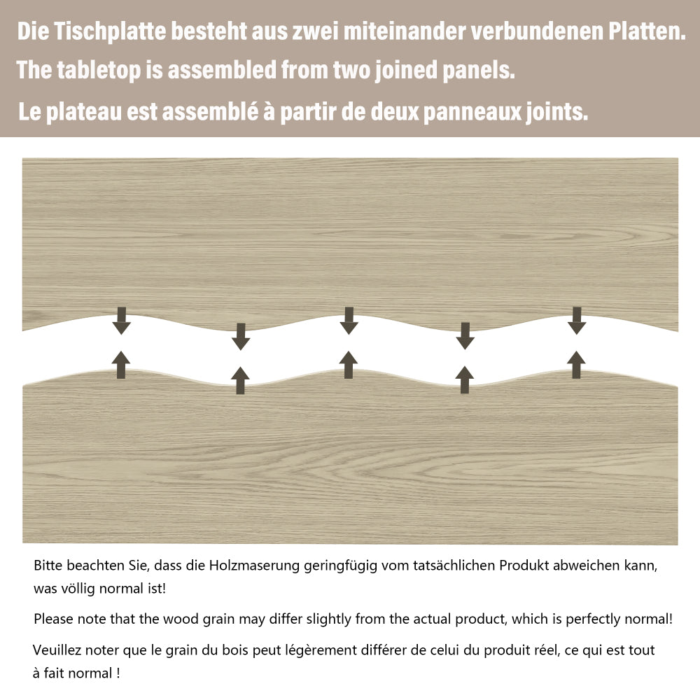 Industriële Eettafel – Robuuste Tafel – Family Dining – Horeca Tafel – Rustieke Eettafel – Natuurlijk Kleur – 160×80 cm – Stevig Metalen Frame – Geschikt Voor 6-8 Personen