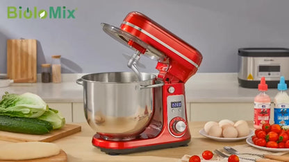 Keukenmachine – Keukenmixer – Keukenrobot – Foodprocessor – Mixer – 6L RVS Mengkom – Krachtige 1200W DC Motor – 6 Snelheden Met Timer