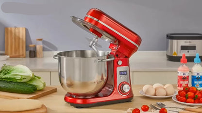 Keukenmixer – Standmixer – Mixer – Deegmixer – Zwart – RVS Mengkom 6L – 6 Snelheden – Stil & Krachtig Motor 1200W