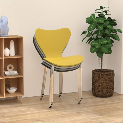 Stapelbare Stoelen Set van 4 – Vergaderstoelen – Wachtruimte Stoelen – Conferentiestoelen – Horecastoelen – Duurzaam Polypropyleen – Gemakkelijk Schoon Te Maken