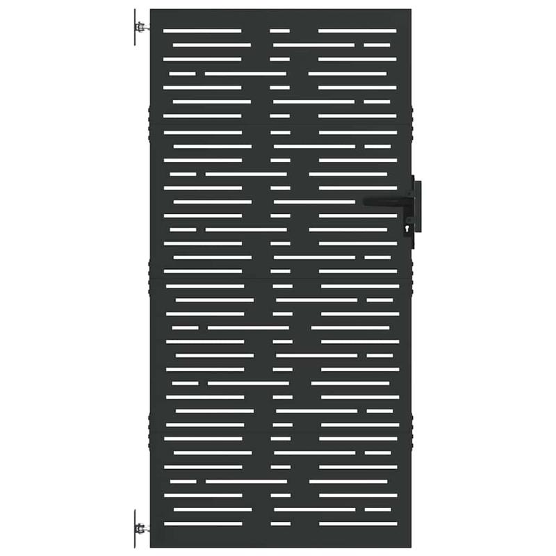 Poort – Tuinpoort – Schuttingdeur – Tuinschutting – Hekwerk – Metaal – Cortenstaal Vierkant – 85x100 cm – Duurzaam – Weerbestendig