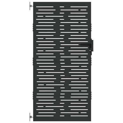 Poort – Tuinpoort – Schuttingdeur – Tuinschutting – Hekwerk – Metaal – Cortenstaal Vierkant – 85x100 cm – Duurzaam – Weerbestendig
