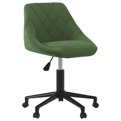 Swivel Office Chair in Dark Green Velvet – Executive Chair, Bar Stool, Garden Chair, Dining Chair. This stylish swivel chair rotates 360 degrees for maximum flexibility and is easy to move with its wheels. Practical and ele