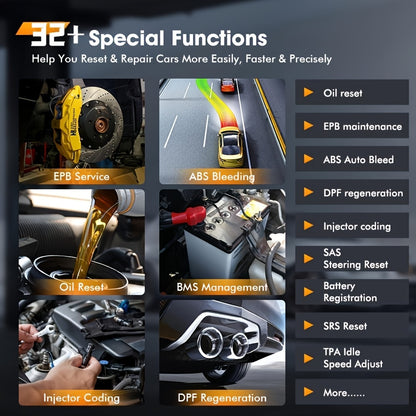 Auto Diagnose Scanner – OBD2 Scanner – Foutcode Uitlezer – Auto Scanner Tool – Diagnoseapparaat – Draadloos Met Bi-directionele Functie – 32+ Resetfuncties