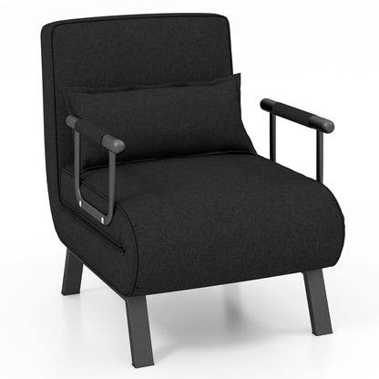 Convertible Sofa Bed, 4-in-1 Folding Armchair Sleeper with 6-Position Adjustable Backrest