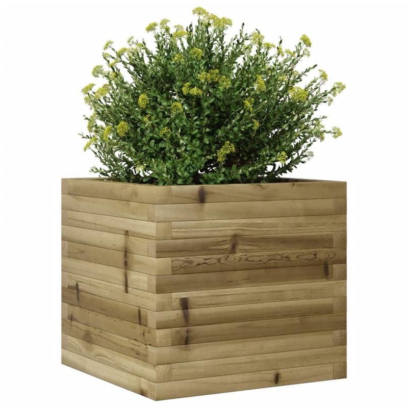 Plantenbak – Bloembak – Bloemstandaard – Bloempot – Plantbak – Verhoogd Design – Geïmpregneerd Grenenhout 50x50x45,5 cm