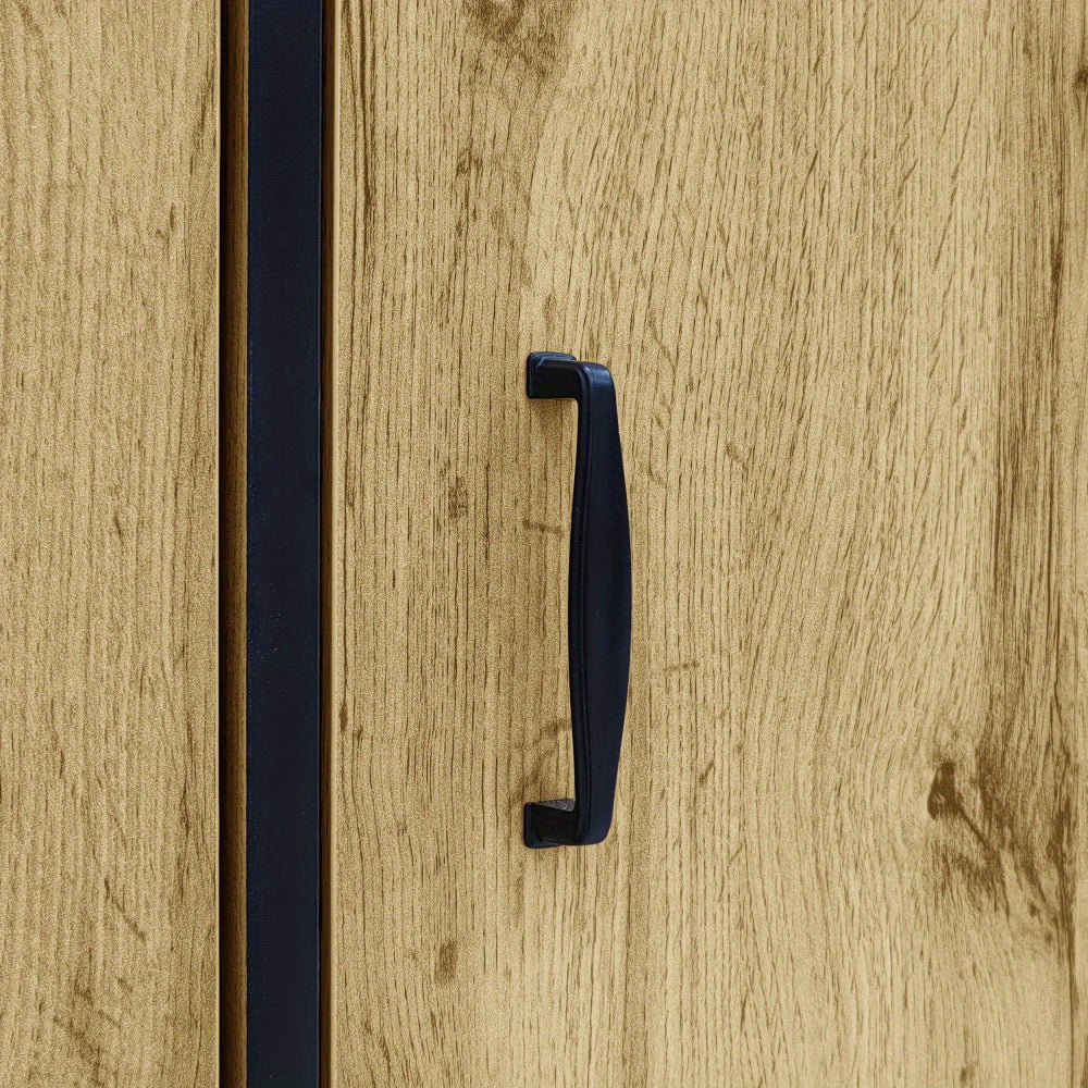 Bestekkast – Opbergkast – Ladekast – Dressoir – Commode – Multifunctioneel Design – Hardhouten & Spaanplaat Constructie – Open Vakjes – Vrijstaande Metalen Poten