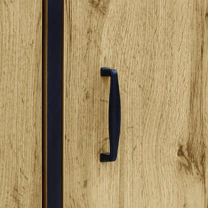 Bestekkast – Opbergkast – Ladekast – Dressoir – Commode – Multifunctioneel Design – Hardhouten & Spaanplaat Constructie – Open Vakjes – Vrijstaande Metalen Poten