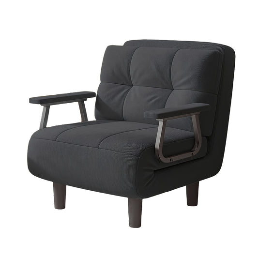 Bankbed – Slaapbank – Bedbank – Sofa Bed – Logeerbed – Corduroy Bekleding – Inklapbaar Compact Formaat 60x77x50 cm