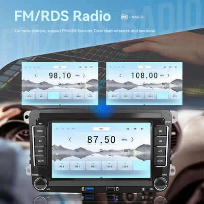 Autoradio – Android Car Stereo – Auto Multimediaspeler – GPS Navigatie – 1 DIN Radio – 7 Inch HD IPS Touchscreen – Draadloos CarPlay & Android Auto