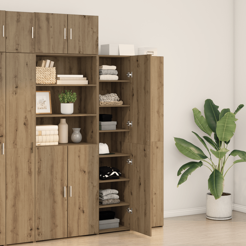 Opbergkast – Bergkast – Kasten – Opbergrek – Highboard – Artisan Oak Houtlook – Compact 40x42,5x185 cm – Stijlvol en Duurzaam