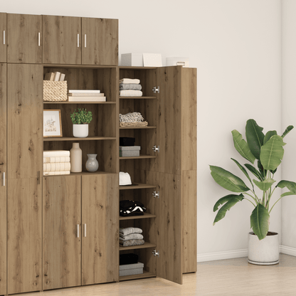 Opbergkast – Bergkast – Kasten – Opbergrek – Highboard – Artisan Oak Houtlook – Compact 40x42,5x185 cm – Stijlvol en Duurzaam