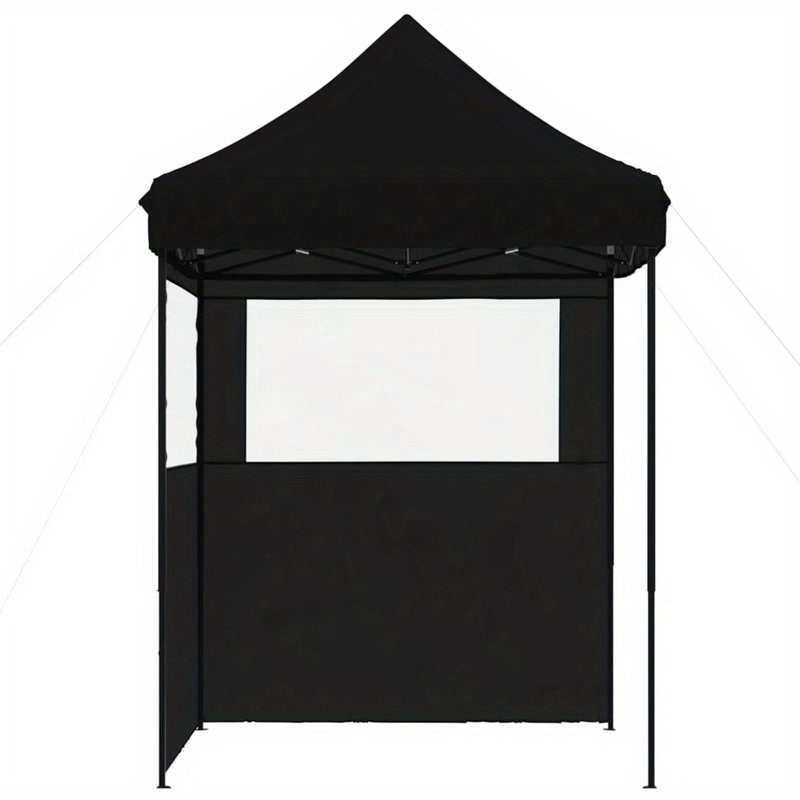 Foldable Pop-Up Party Tent with 2 Side Walls & Doors - Heavy-Duty Sturdy Frame, Easy Setup Instant Canopy for Events, Weddings, Camping, Backyard - Portable Shelter with Hook & Loop Closure, Lightweight & Durable Design (Blac