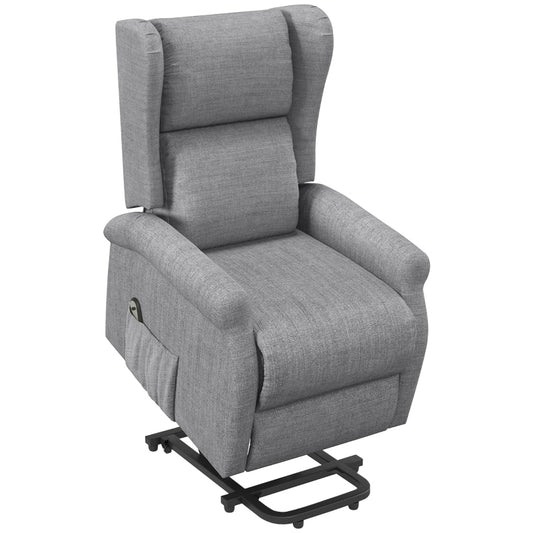 Relaxfauteuil – Relaxstoel – Zetel – Loungefauteuil – TV Fauteuil – Met Opsta-ondersteuning – Verstelbare Rugleuning – Max. 200 kg – Compact Grijs