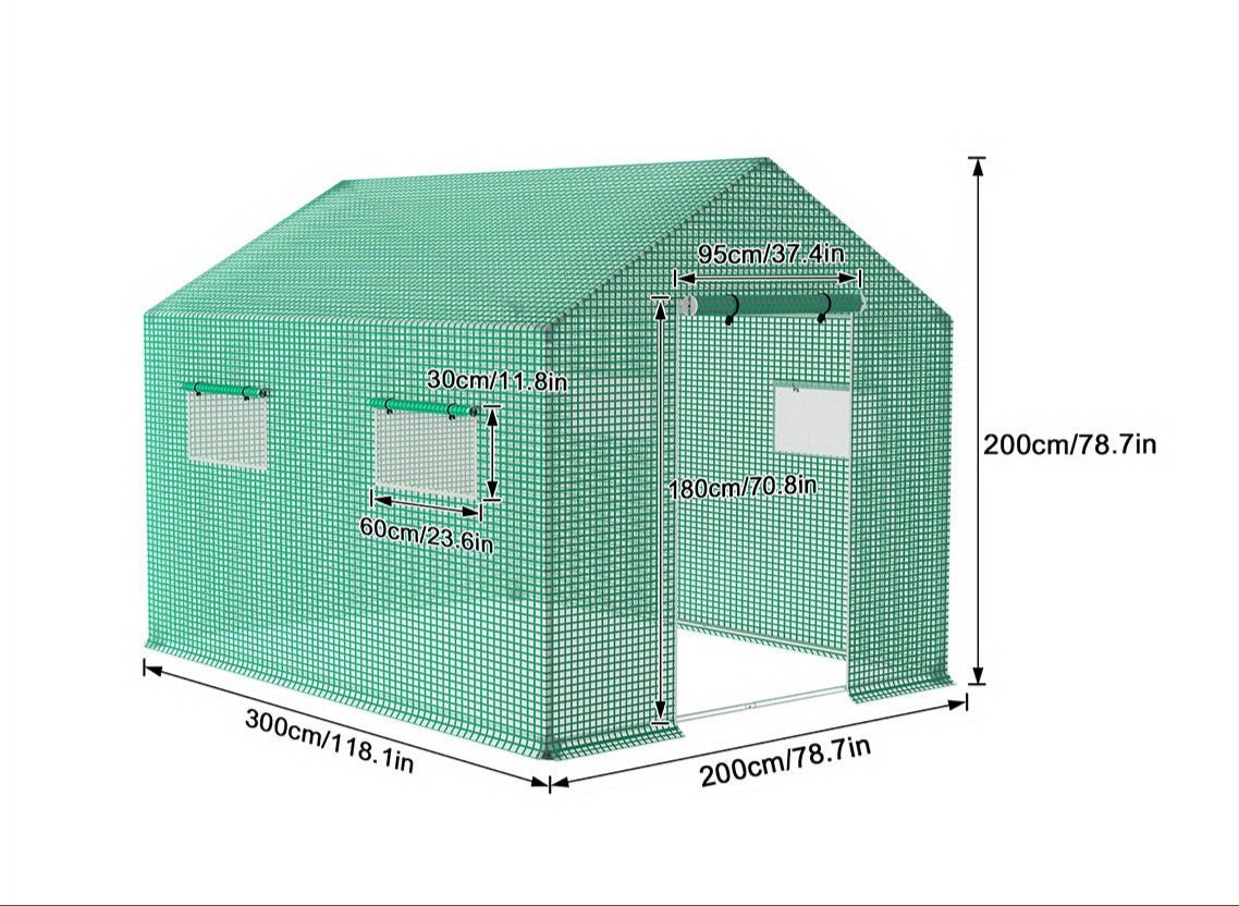 Tunnelkas – Tuinkas – Kweekkas – Groentekas – Serre – 3x2x2 Meter – Gegalvaniseerd Stalen Frame – UV- en Weerbestendige Cover