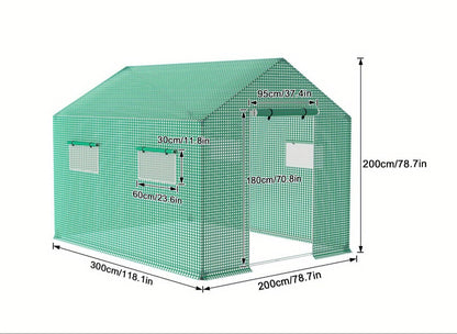 Tunnelkas – Tuinkas – Kweekkas – Groentekas – Serre – 3x2x2 Meter – Gegalvaniseerd Stalen Frame – UV- en Weerbestendige Cover