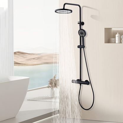 Traditional thermostatic shower set with bathtub and shower system