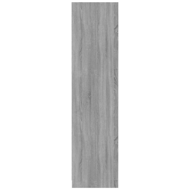 Kast – Garderobekast – Opbergkast – Kledingkast – Bergkast – Grijze Sonoma Eiken Look – Behandeld Hout – 100x50x200 cm – Weerbestendig – Vrijstaand