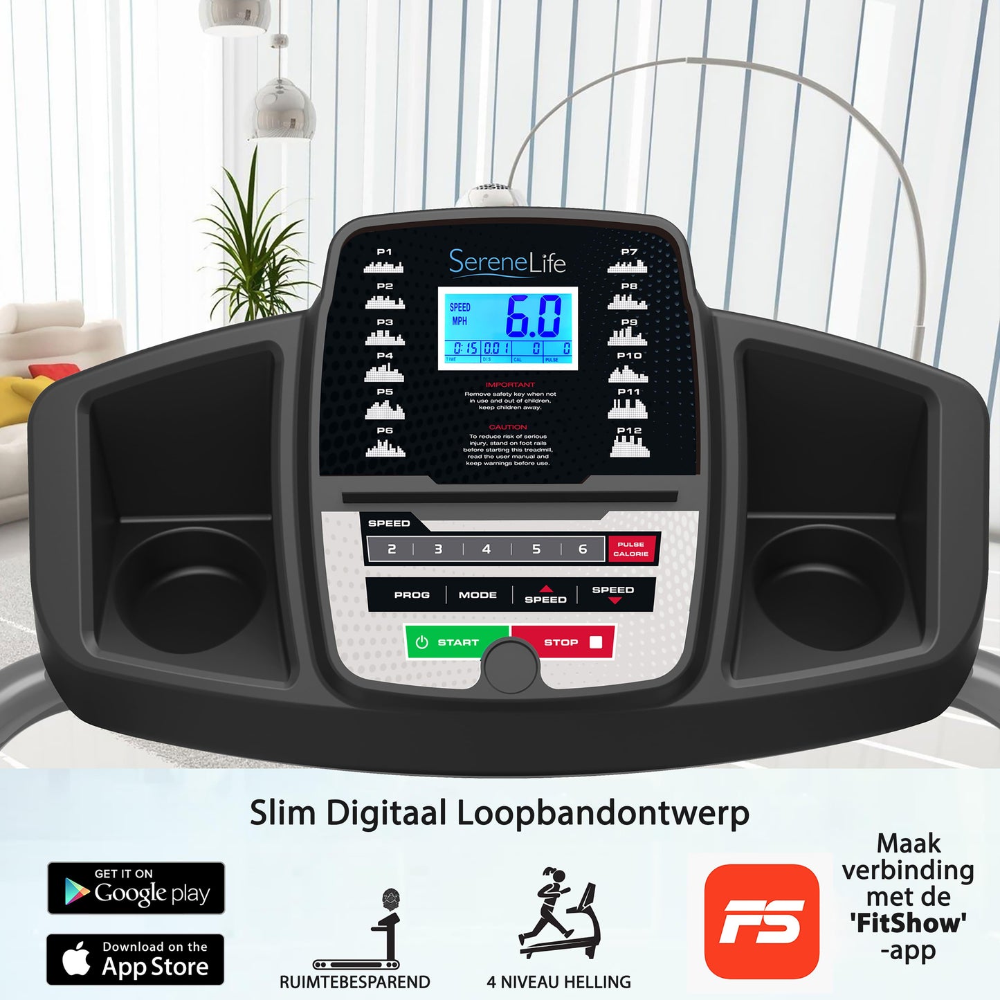 Loopband – Inklapbare Treadmill – Fitnessapparaat – Hardloopband – Wandelband – Zwart – Compact Ontwerp – Bluetooth Connectiviteit