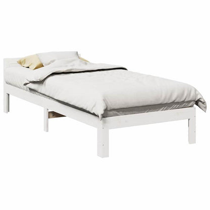 Bedframe – Bedbodem – Bedonderstel – Onderstel – Ledikant – Wit – 90x200 cm – Hardhouten Stevig Design – Vooraf Gemonteerd