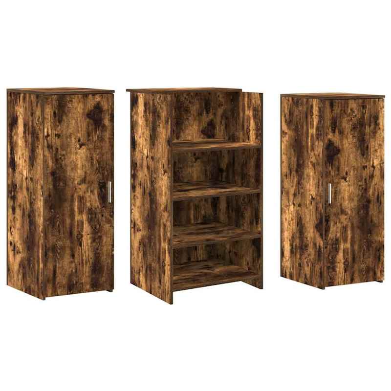 Balie – Receptiebalie – Welkomstbalie – Ontvangstbalie – Balietafel – Gebrande Eikenhout Bruin – 135x50x103,5 cm – Duurzaam Houtmateriaal